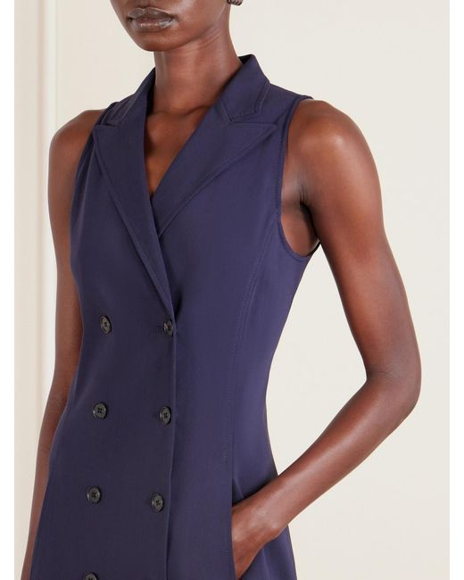 Ralph Lauren Blue Alecia Cotton-Blend Jersey Midi Dress