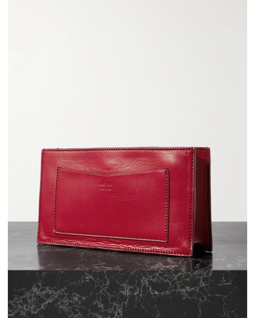 Metier Red Ease Leather Clutch
