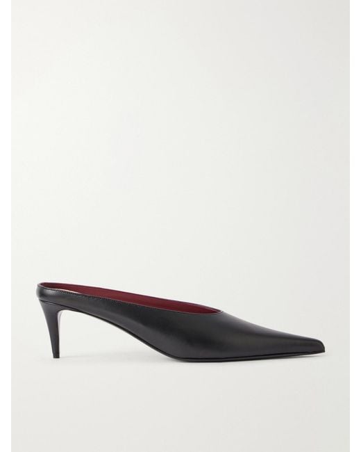 Magda Butrym White Leather Mules