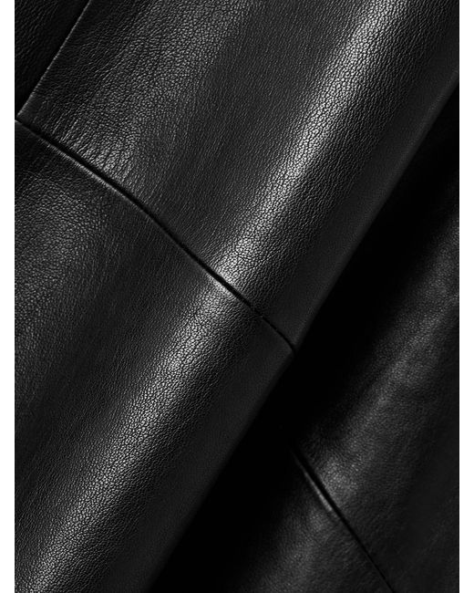 Khaite Black Coli Leather Midi Dress
