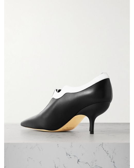 Manolo Blahnik Black Zeynep 70 Leather Pumps