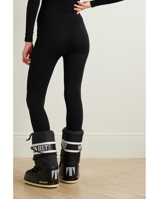 Falke Black Maximum Warm Stretch-Jersey Leggings
