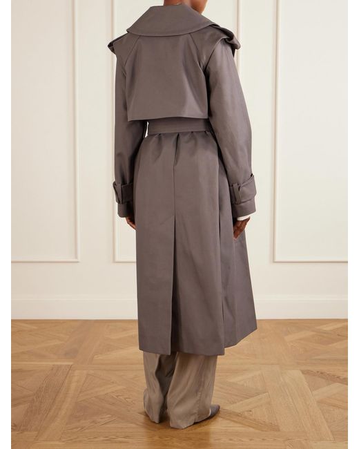 Victoria Beckham Brown Philippa Belted Cotton Trench Coat