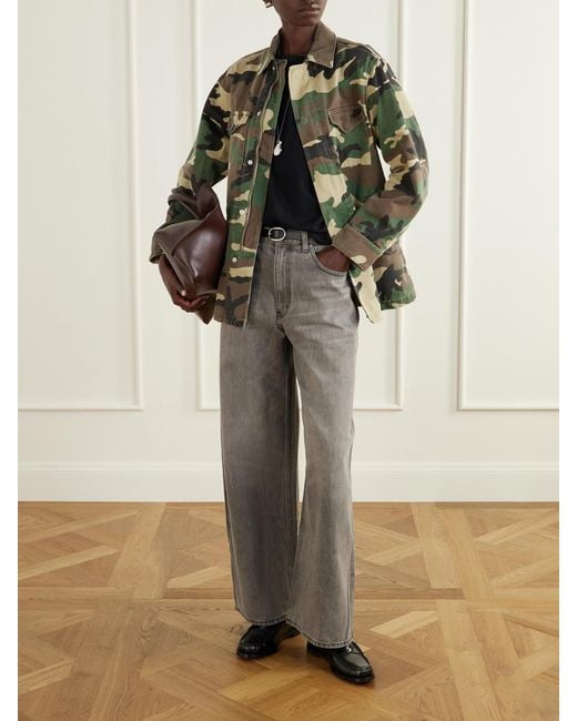 Nili Lotan Green Sacha Camouflage-Print Cotton-Drill Jacket