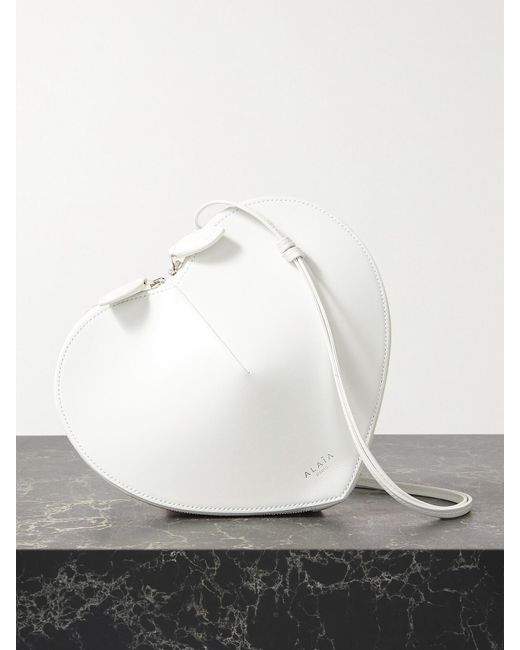 Alaïa White Le Coeur Schultertasche Aus Leder