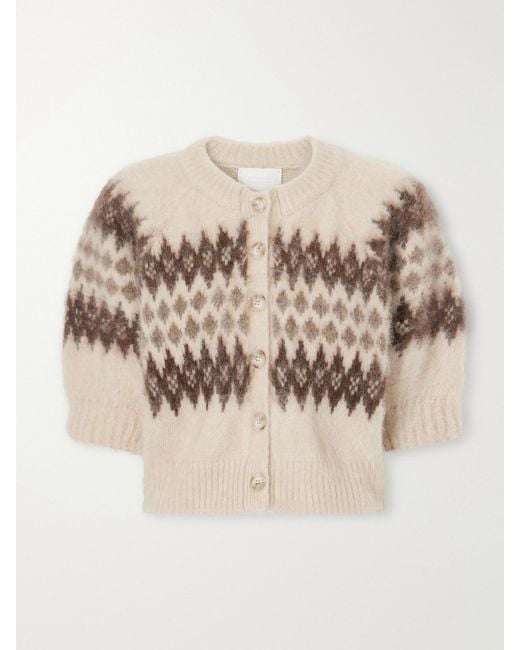 Citizens of Humanity Natural Molly Brushed Alpaca And Wool-Blend Cardigan