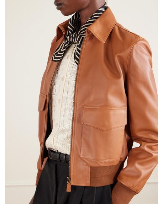 Ralph Lauren Brown Sullivan Leather Jacket