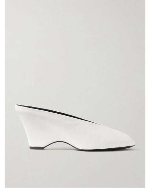 Khaite Natural Cloak Leather Mules