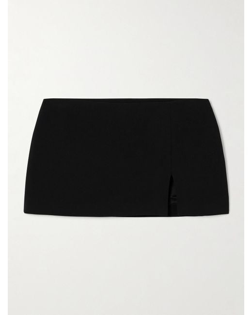 Acne Black Crepe Mini Skirt