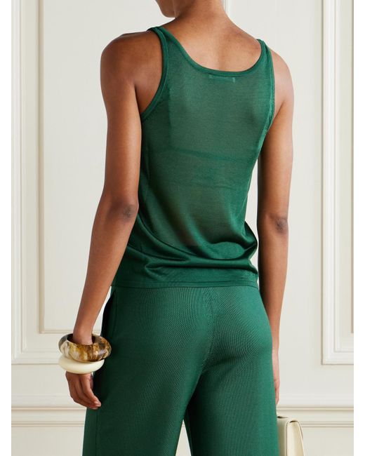 Max Mara Green Nardo Tanktop Aus Strick