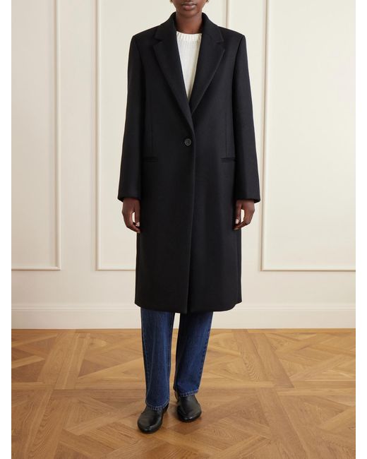 Totême Blue Wool-Blend Coat