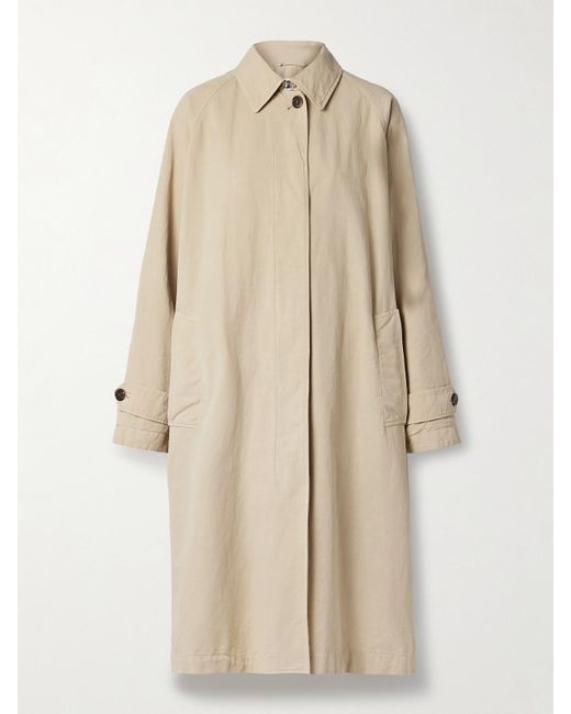 The Row Natural Tavishina Cotton And Linen-Blend Coat