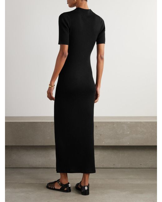 Robe Midi En Cachemire LeKasha en coloris Black