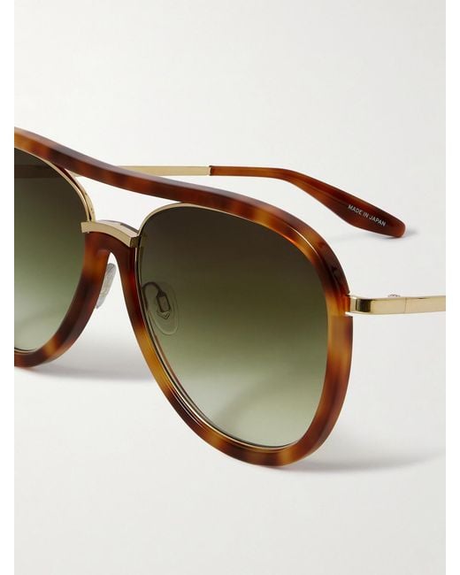 Barton Perreira Green Fossett Aviator-Style Tortoiseshell Acetate And-Tone Titanium Sunglasses
