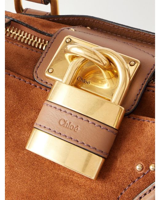 Chloé Brown Paddington Suede Shoulder Bag