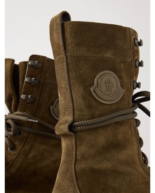 Moncler Brown Vera Suede Combat Boots
