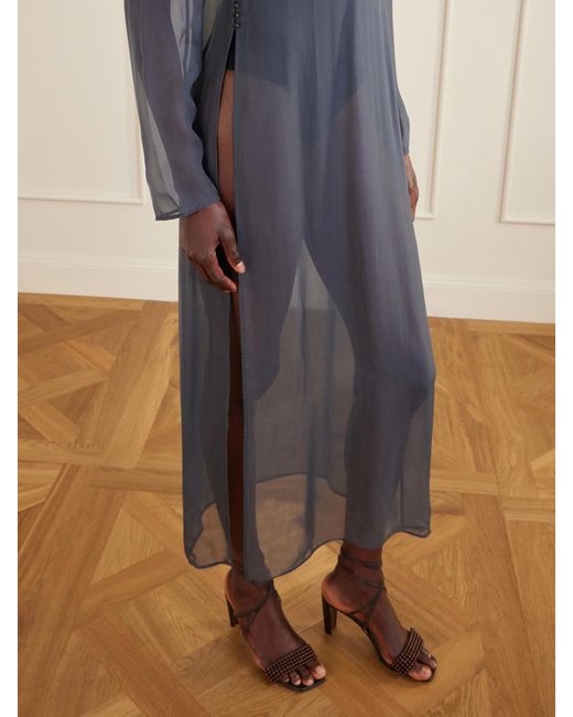 Lemaire Blue Crepe Maxi Dress