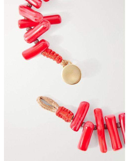 Roxanne Assoulin Red The Coral Branch Beaded Bracelet