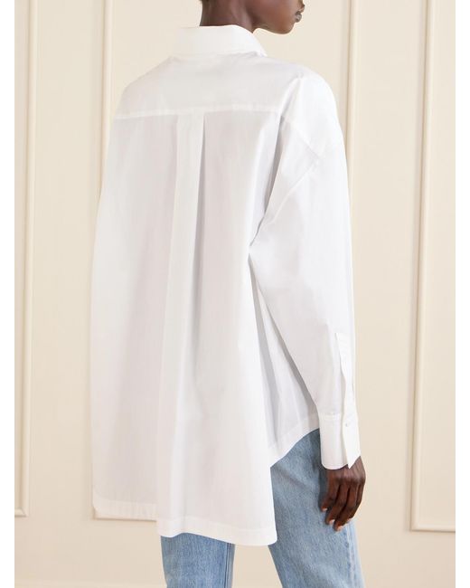 The Attico White Cotton-Poplin Shirt