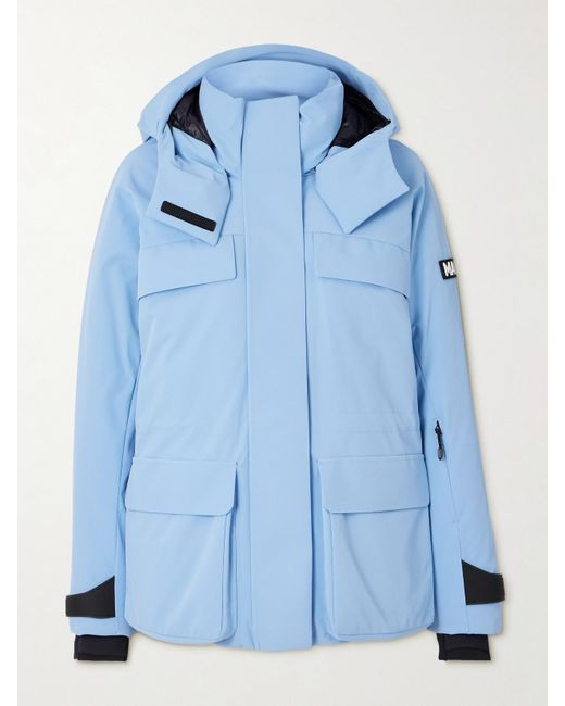 Mackage Blue Iclyn-R Hooded Appliquéd Down Ski Jacket