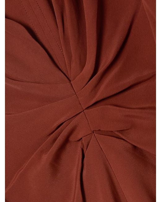 Victoria Beckham Gathered Jersey Midi Dress