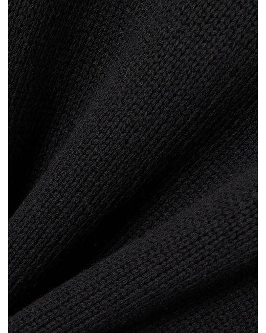 Totême Black Oversized Ribbed Organic Cotton And Cashmere-Blend Turtleneck Sweater