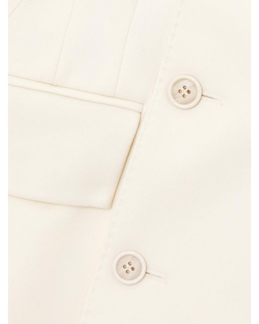 Wardrobe NYC Natural Rhw Doppelreihiges Minikleid Aus Twill