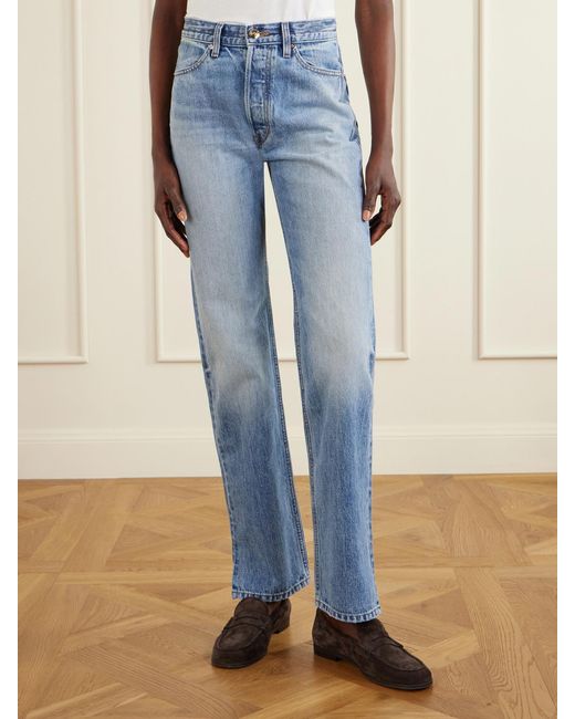 RÙADH Blue Agnes Recycled Straight-Leg Jeans