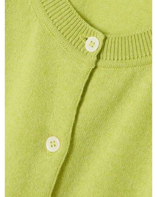 &Daughter Yellow Enya Cashmere And Cotton-Blend Cardigan