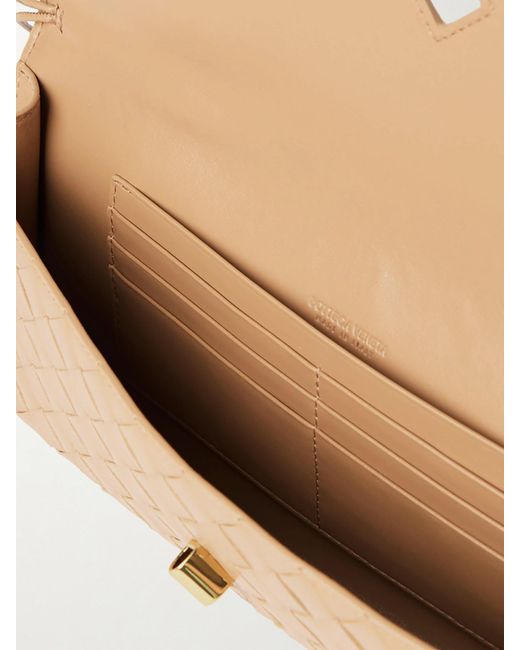 Bottega Veneta Brown Andiamo Long Intrecciato Leather Clutch