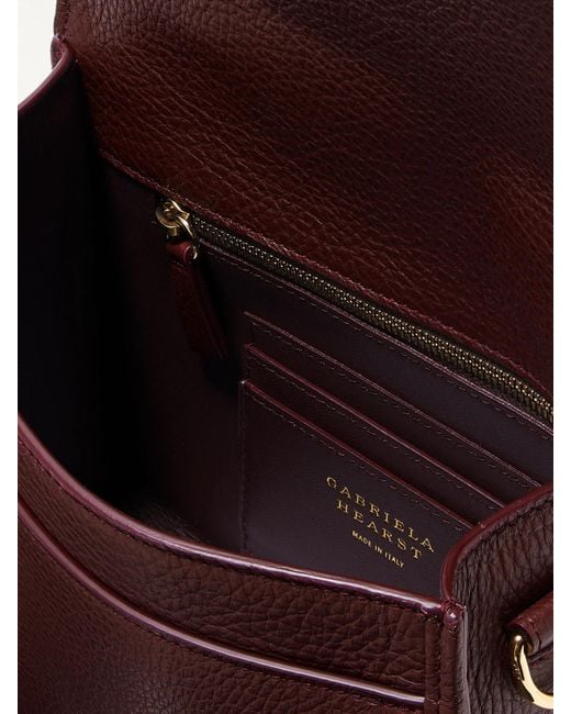 Gabriela Hearst Purple Leonora Kleine Tote Aus Strukturiertem Leder