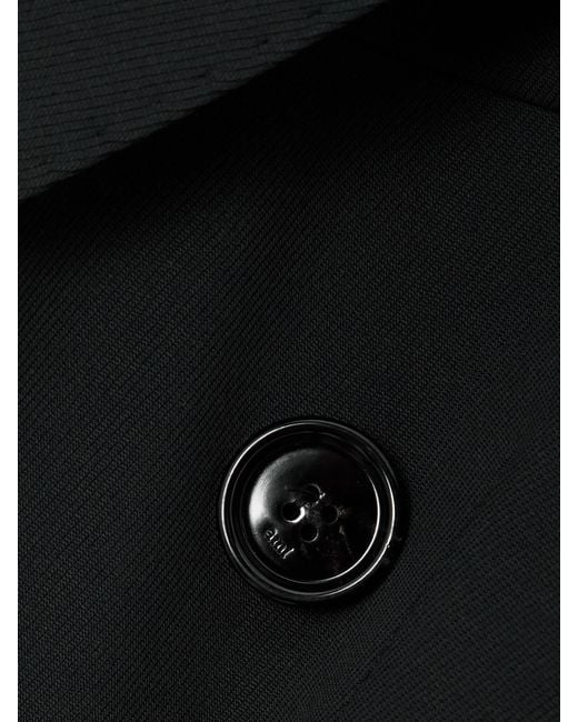 AMI Black Oversized Double-Breasted Wool Blazer