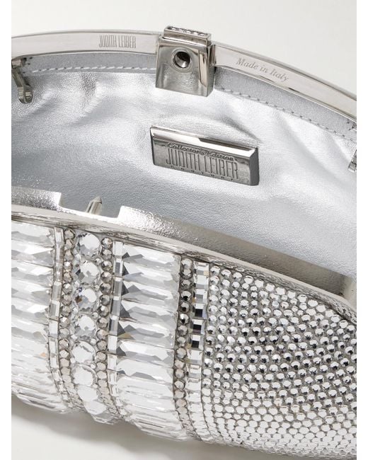 Judith Leiber Metallic Mini Venetian Gems Crystal-Embellished-Tone Clutch