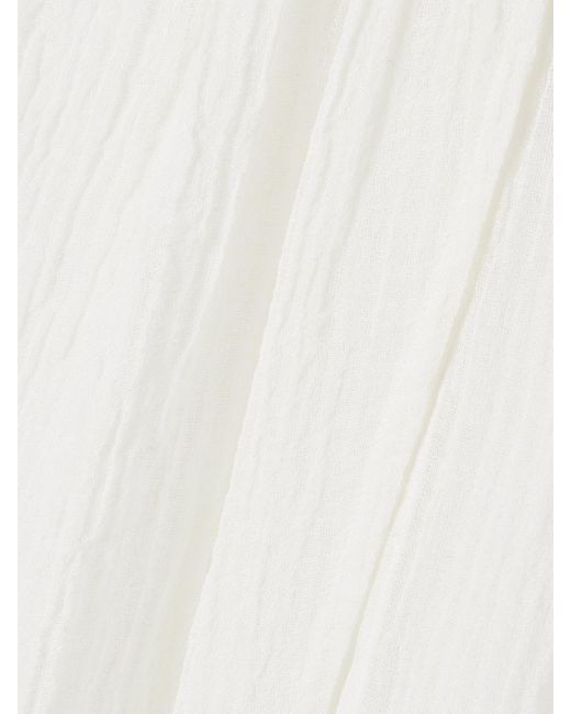 Lisa Marie Fernandez White Pareo Aus Gaze Aus Einer Leinenmischung