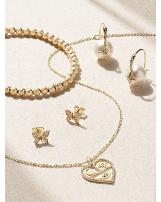 Sydney Evan Blue 14-Karat, Diamond, Pearl And Velvet Jewelry Set