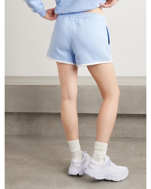 Polo Ralph Lauren Blue Wimbledon Embroidered Cotton-Blend Jersey Shorts