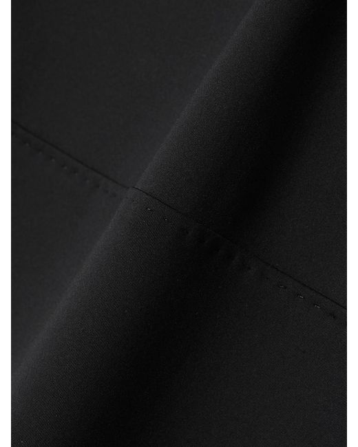 Max Mara Black Fatto Paneled Stretch-Jersey Midi Dress