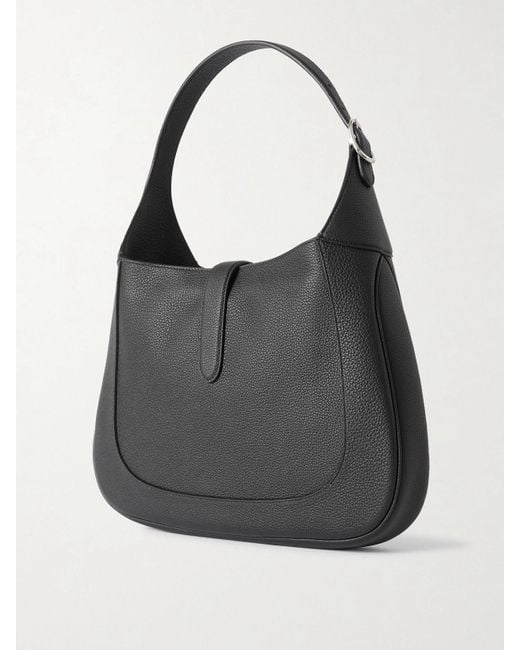 Gucci Black Jackie 1961 Medium Textured-Leather Shoulder Bag