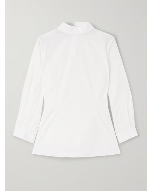 Bally White Bluse Aus Baumwollpopeline