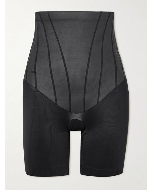 Spanx Gray Supersculpt Totalcontour High-Waisted Mid-Thigh Shorts