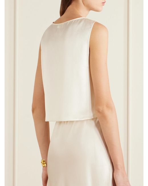 Leset Natural Barb Satin Tank Top