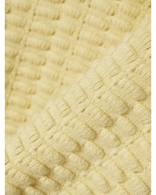Sa Su Phi Yellow Textured Merino Wool And Cashmere-Blend Sweater