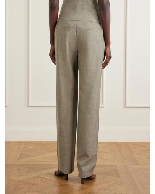 Christopher Esber Natural Banyan Wool-Blend Straight-Leg Pants