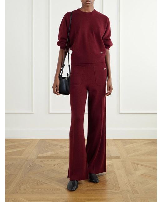 Victoria Beckham Red Lana Ribbed Wool And Cashmere-Blend Sweater