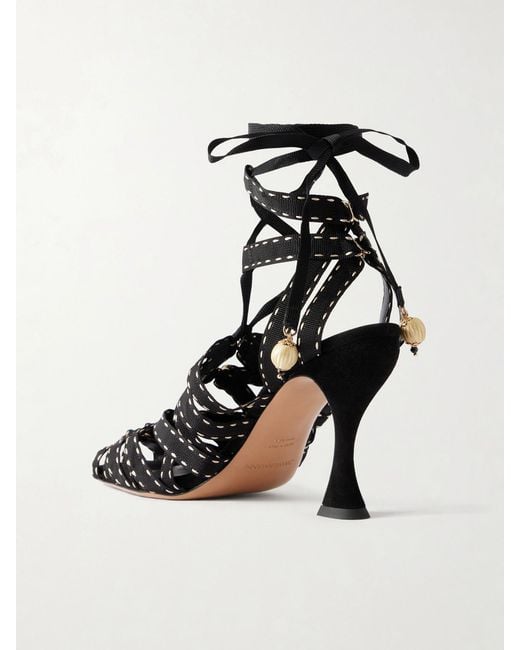 Zimmermann Black Corsage 85 Embellished Sandals