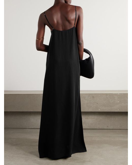 The Row Black Kole Maxikleid Aus Satin