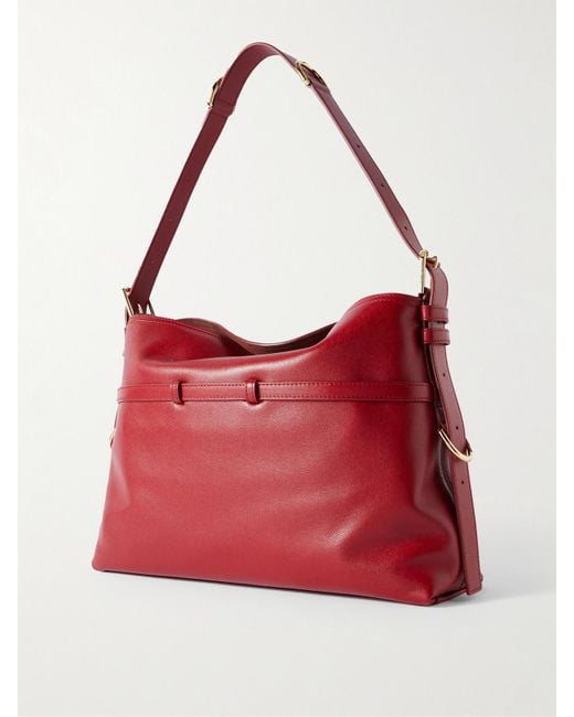 Givenchy Red Voyou Medium Leather Shoulder Bag