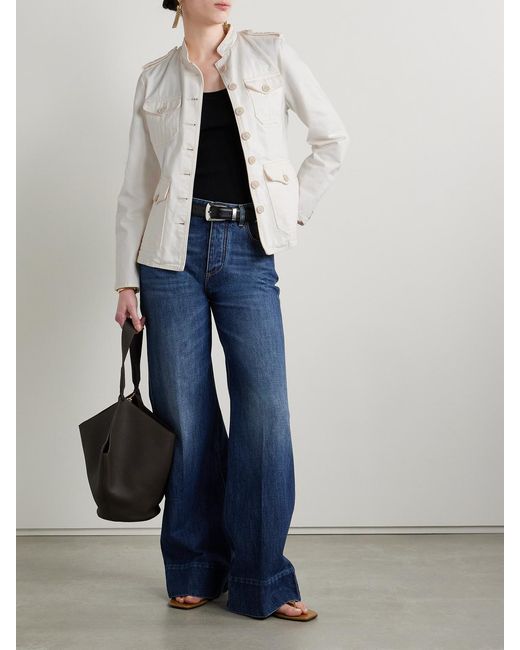 Nili Lotan White Geraldine Denim Jacket