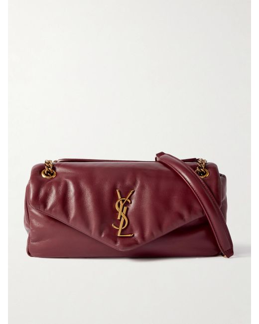 Calypso Small leather pouch in red - Saint Laurent