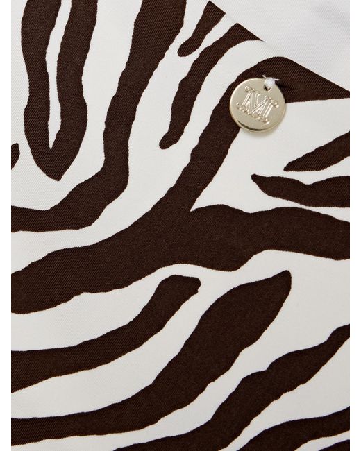 Max Mara Brown Beachwear Sibilla Embellished Zebra-Print Bikini Briefs